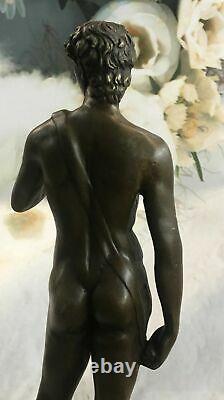 Chair Mâle Statue Homme Sculpture Gay Art Bronze David Figurine Marbre Base