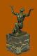 Chair Nue Chauve Homme Artisanal Art Bronze Sculpture Statue Figurine Décor Art