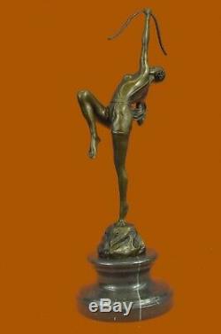 Chasseresse Diana Art Nouveau Musée Bronze Sculpture Statue Figurine Figurine T