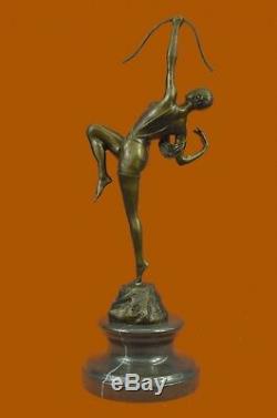 Chasseresse Diana Art Nouveau Musée Bronze Sculpture Statue Figurine Figurine T