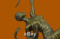 Chasseresse Diana Art Nouveau Musée Bronze Sculpture Statue Figurine Figurine T