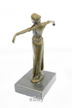 Chiparus Érotique Danseuse Bronze Sculpture Statue Art Nouveau Lost en Lrg