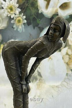 Chiparus Signée Rare Bronze Sculpture Art Déco Danseuse Fonte Figurine Figure
