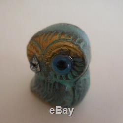 Chouette hibou sculpture miniature bronze vintage art déco design XXe N4448