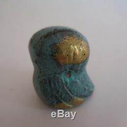 Chouette hibou sculpture miniature bronze vintage art déco design XXe N4448