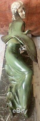 Chryséléphantine Art Déco 1930 Limousin Sculpture régule patine bronze marbre