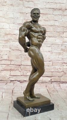 Classique Chair Musculaire Homme Mâle Figurine Sculpture Signée Bronze Art Déco