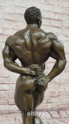 Classique Chair Musculaire Homme Mâle Figurine Sculpture Signée Bronze Art Déco