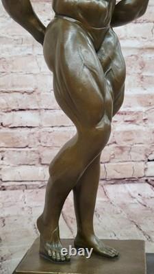 Classique Chair Musculaire Homme Mâle Figurine Sculpture Signée Bronze Art Déco