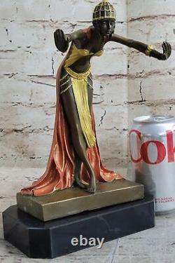 Colinet Espagnol Gypsy Dancer Bronze Sculpture Figurine Art Nouveau Marbre Nr