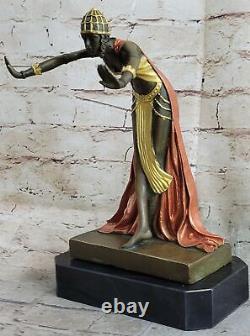 Colinet Espagnol Gypsy Dancer Bronze Sculpture Figurine Art Nouveau Marbre Nr