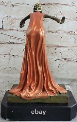 Colinet Espagnol Gypsy Dancer Bronze Sculpture Figurine Art Nouveau Marbre Nr