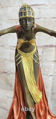 Colinet Espagnol Gypsy Dancer Bronze Sculpture Figurine Art Nouveau Marbre Nr