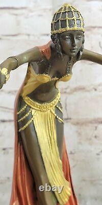 Colinet Espagnol Gypsy Dancer Bronze Sculpture Figurine Art Nouveau Marbre Nr