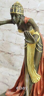 Colinet Espagnol Gypsy Dancer Bronze Sculpture Figurine Art Nouveau Marbre Nr