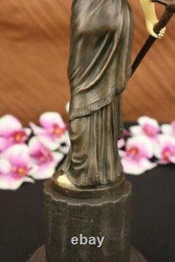 Collection Musée Qualité Femme Soldat Guerrier Bronze Sculpture Masterpiece Art