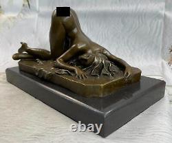 Collectionneur Édition Art Déco Érotique Nu Femme Bronze Sculpture Par Mavchi