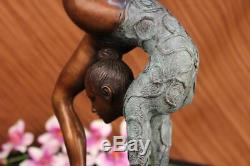 Collectionneur Édition Sol Enfant Gymnaste Bronze Sculpture Art Déco Sport Lrg