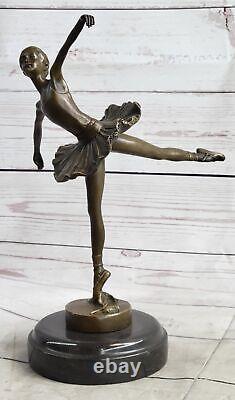 Cygne Lac Ballerine Bronze Sculpture Par Français Artist Milo Fonte Figurine Art