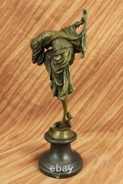 D. H. Bronze Statue Art Déco Danseuse Sculpture Fonte Figurine Sculpture