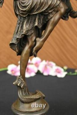 D. H. Bronze Statue Art Déco Danseuse Sculpture Fonte Figurine Sculpture