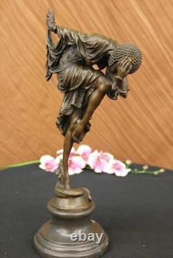 D. H. Bronze Statue Art Déco Danseuse Sculpture Fonte Figurine Sculpture