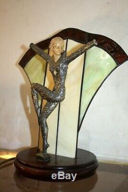 D. H. CHIPARUS DANSEUSE LAMPE Bronze ART DECO belle Sculpture Demetre Dimitri