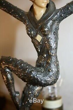 D. H. CHIPARUS DANSEUSE LAMPE Bronze ART DECO belle Sculpture Demetre Dimitri