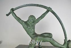 D H Chiparus, Age Du Bronze, Grande Sculpture Signée, Art Déco, XXème Siècle