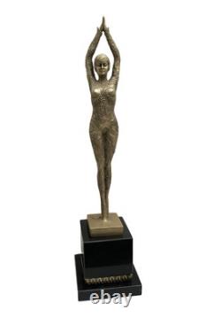 D'après DEMETRE CHIPARUS, la danseuse, sculpture en bronze de style Art Deco