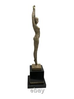 D'après DEMETRE CHIPARUS, la danseuse, sculpture en bronze de style Art Deco