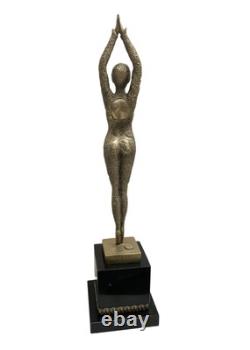 D'après DEMETRE CHIPARUS, la danseuse, sculpture en bronze de style Art Deco