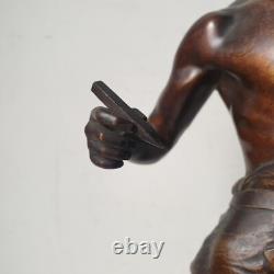 DÉFAUT sculpture 40 cm bronze edouard drouot art nouveau scribe allégorie poésie