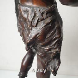 DÉFAUT sculpture 40 cm bronze edouard drouot art nouveau scribe allégorie poésie