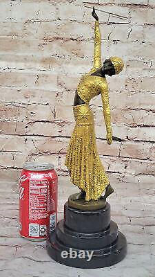 Dame Danseuse En Bronze ART DECO De Demetre Chiparus Ancien Salon Offre