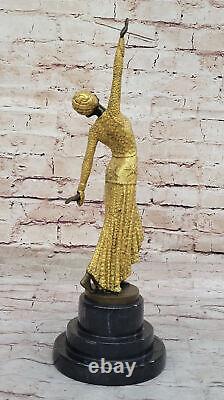 Dame Danseuse En Bronze ART DECO De Demetre Chiparus Ancien Salon Offre