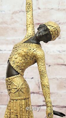 Dame Danseuse En Bronze ART DECO De Demetre Chiparus Ancien Salon Offre