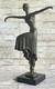 Danseur Avec / Frappant Pose Bronze Sculpture Art Déco Nouveau'lost' Cire Soldé