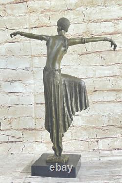 Danseur Avec / Frappant Pose Bronze Sculpture Art Déco Nouveau'Lost' Cire Soldé