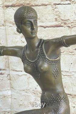 Danseur Avec / Frappant Pose Bronze Sculpture Art Déco Nouveau'Lost' Cire Soldé
