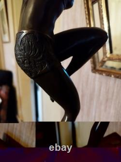 Danseuse Style Art Déco en Bronze d'après Ferdinand Preiss (1882-1943)