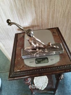 Danseuse aux Boules Art Déco en Bronze Argenté 1920-1930