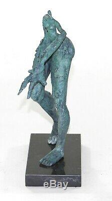 De Collection Bronze Sculpture Statue Art Déco Rare Salvador Dali Lady Figurine