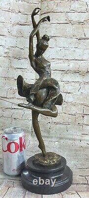 Degas Espagnol Danseuse Chair Large Sculpture Statue Poche Art Véritable Bronze