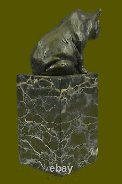 Détaillé Blanc Rhinocéros Bronze Art Figurine Statue Sculpture Lost Cire