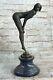 Dh Chiparus Bronze Sculpture Figuratif Érotique Danseuse Femme Art Déco Figurine