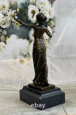 Élégant Bronze Art Sculpture Chair Vénus Déesse Statue Figurine
