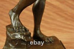 Élégant Chair Mâle Rodin ge De Bronze Marbre Statue Sculpture Allemand Bust Art