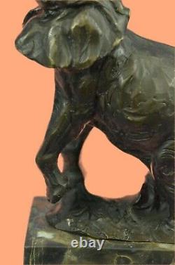 Éléphant Africain Safari Jungle Art Serre-Livre Sculpture Décor Bronze Marbre