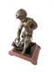 Émile Picault Bronze Boy Riding Snail Sculpture Base Art Deco Art Nouveau France